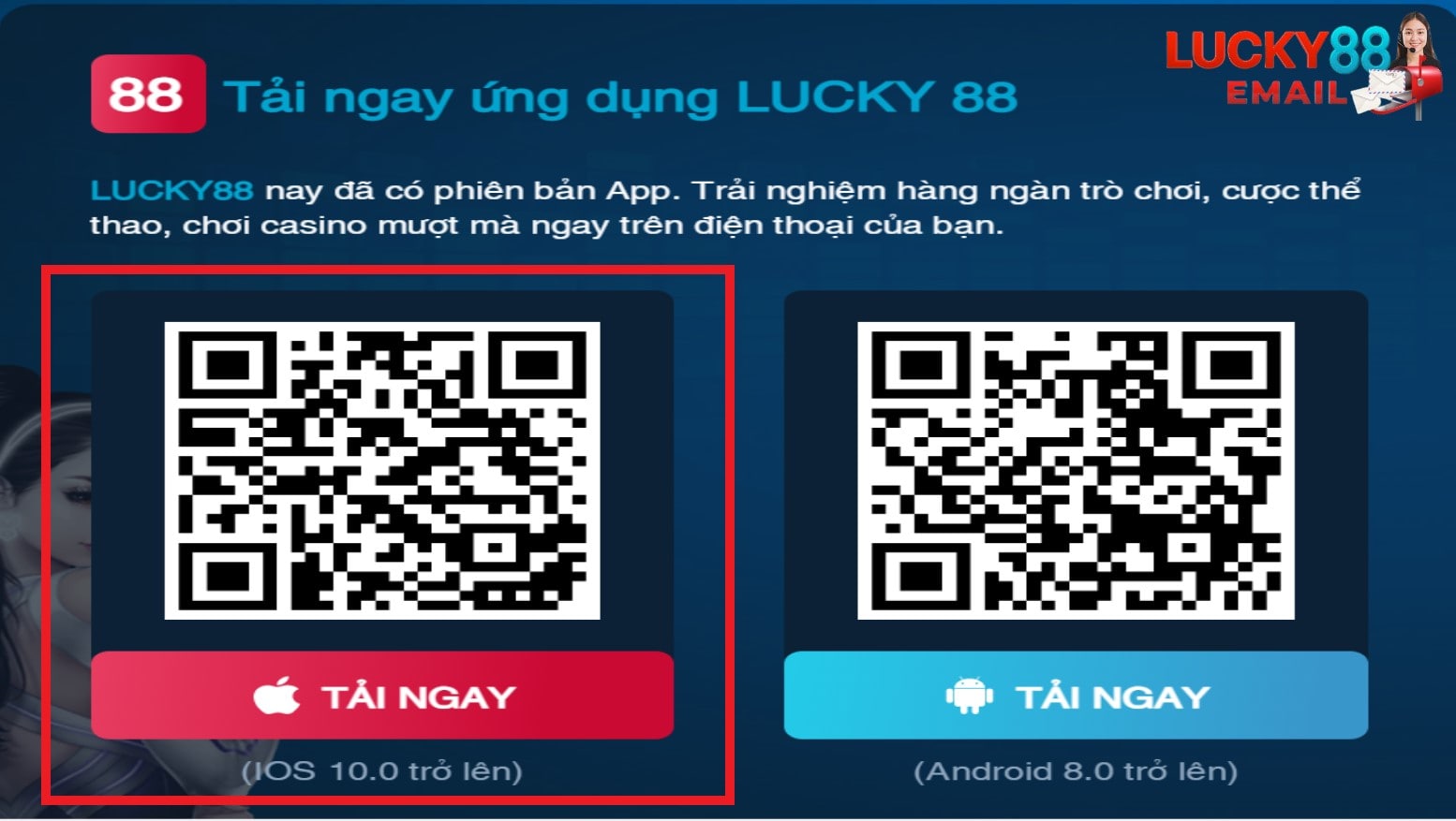 Tải app Lucky88 trên  Appstore
